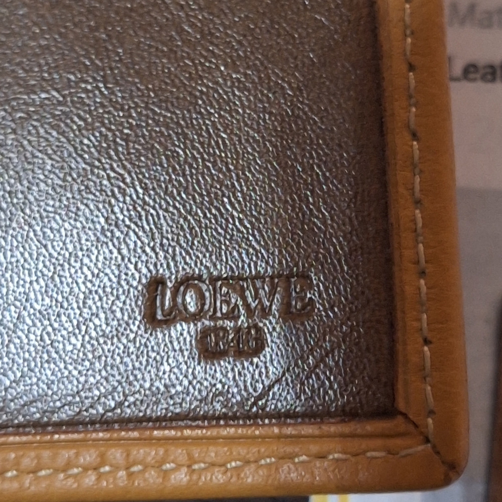 Loewe Tan Leather Wallet& Card Holder - Picture 2 of 12